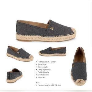 NWOT Tommy Hilfiger Slip-On Espadrille Shoes Size 8.5
